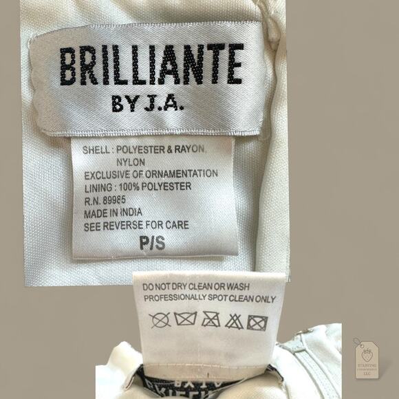 Vintage Brilliante by J.A. Ivory Beaded Sequin Formal Dress P/S - Picture 10 of 10